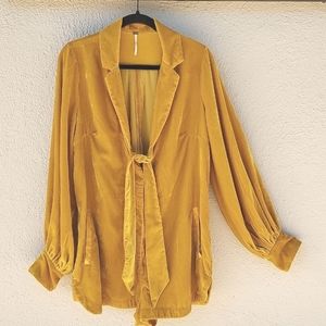 Free People Mustard Jumpsuit